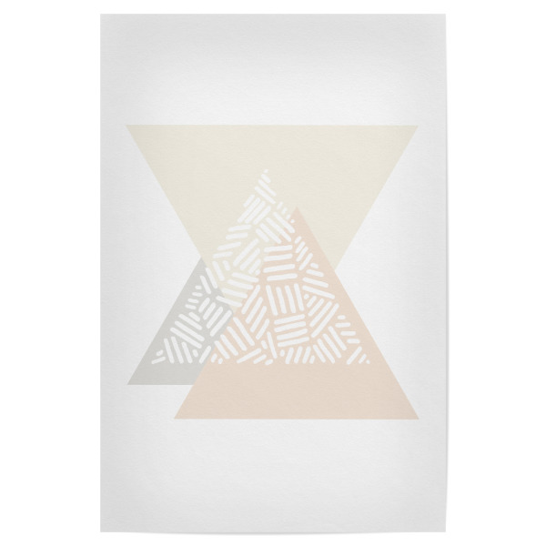 Poster 30x20 cm "Blush Triangles" artboxONE - Abstrakt,Geometrie,Geometrie,Retro