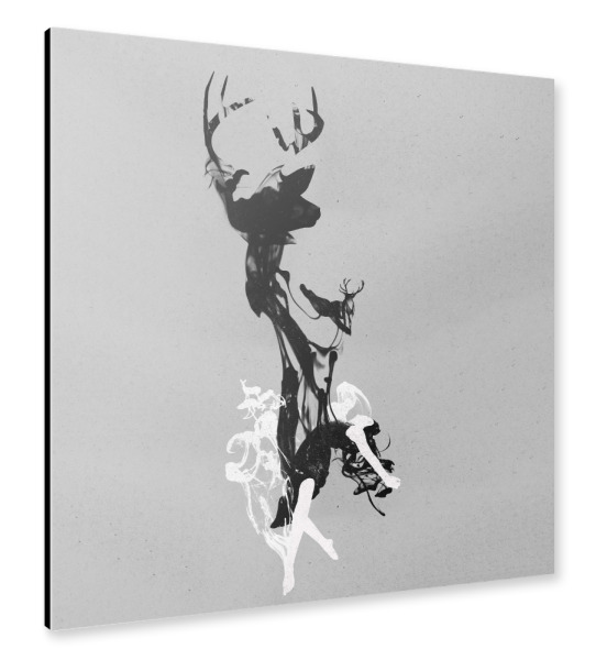 Alu-Dibond "Last time I was a deer" 30x30 cm artboxONE