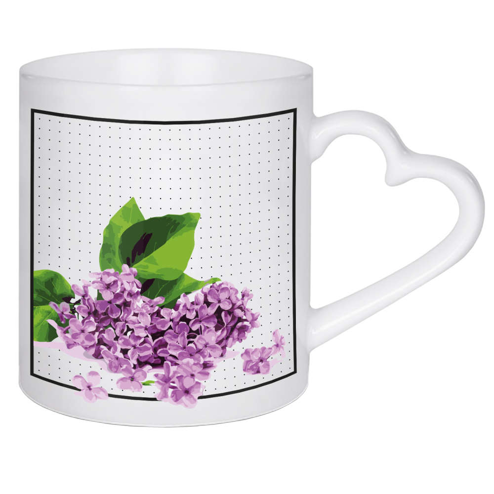 Herztasse "JUST BECAUSE I'M HAPPY" artboxONE - Floral