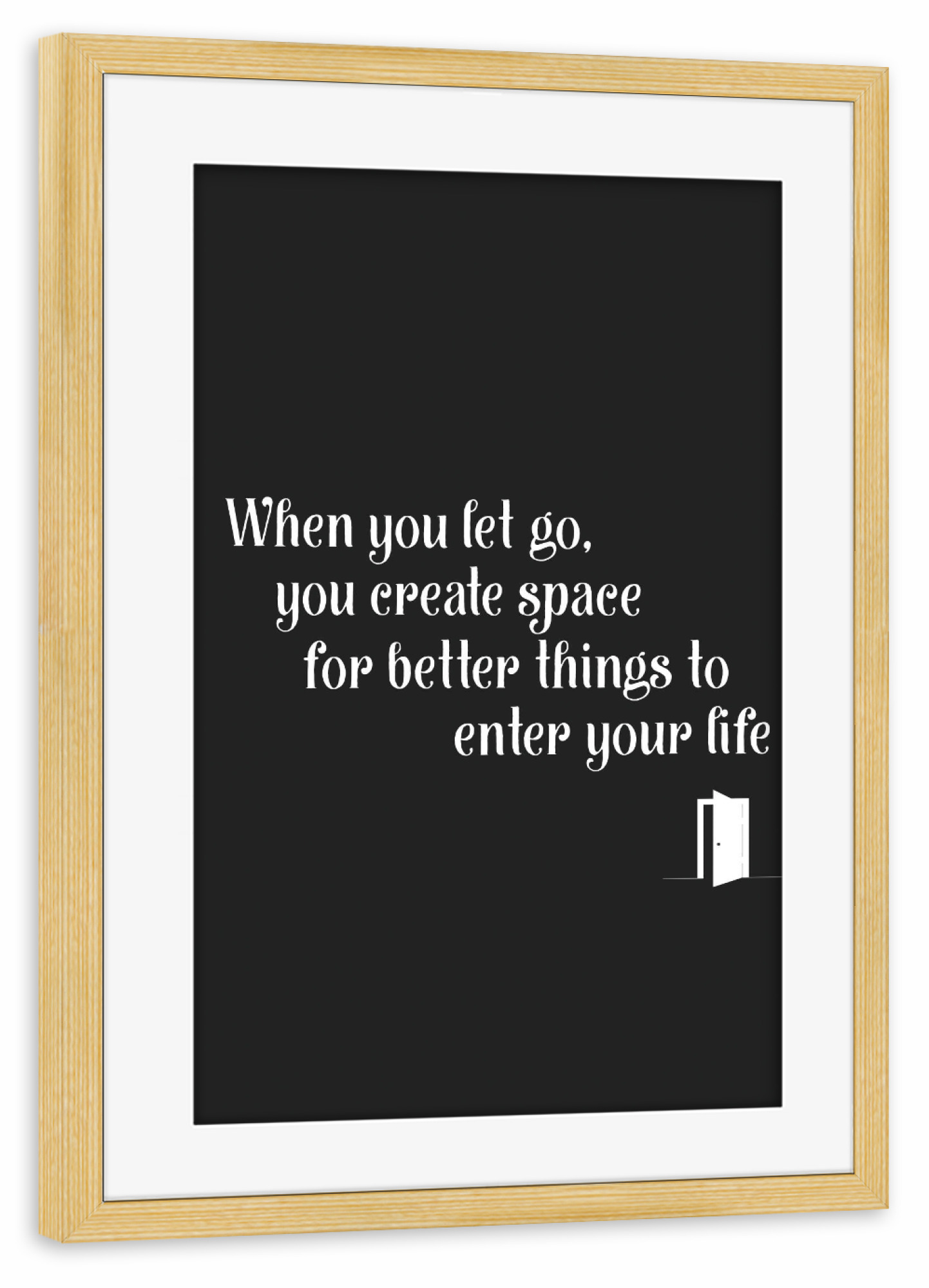 Poster mit Rahmen kiefer "Create Space" artboxONE - Typografie - Inspirierend