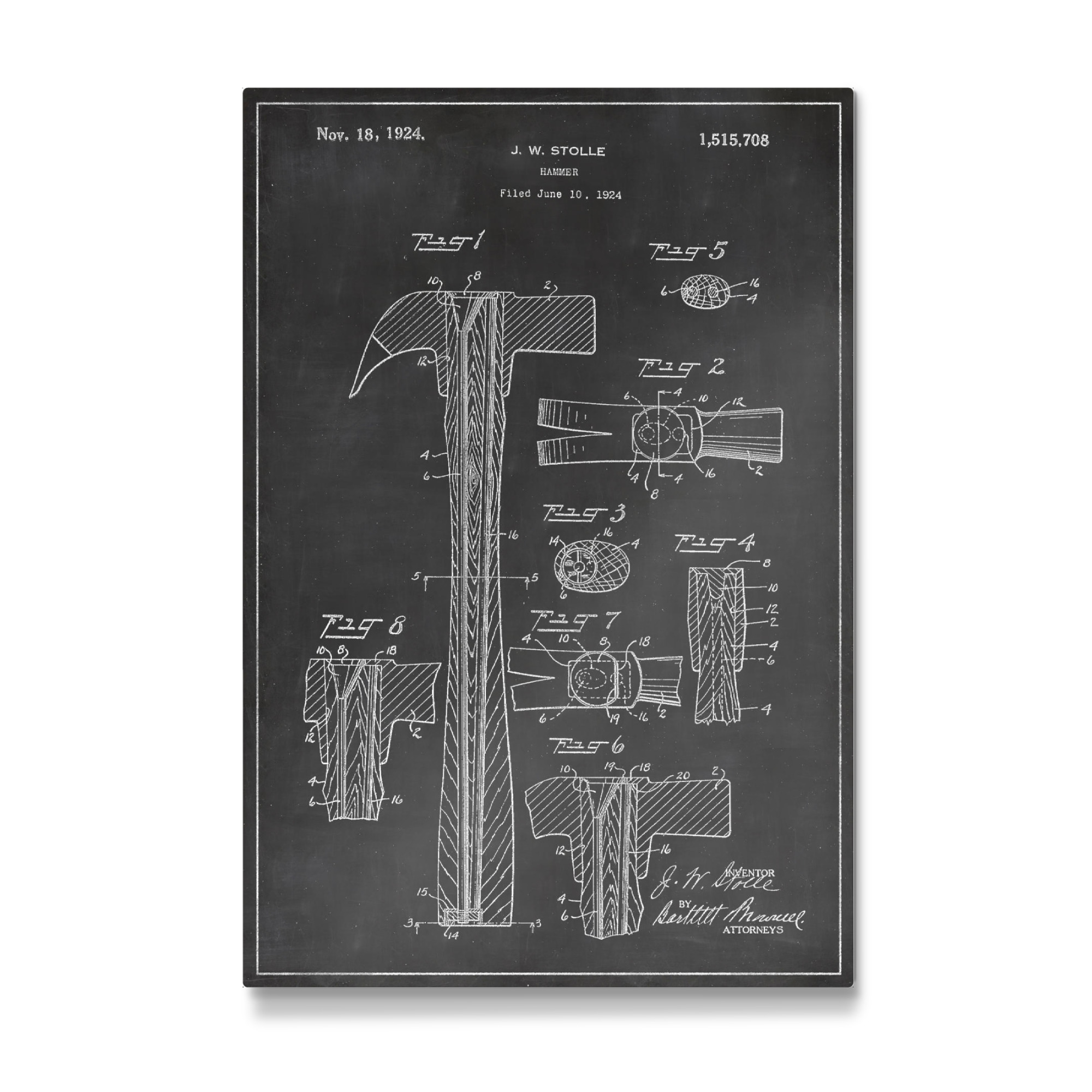 Galerie-Print "Hammer patent" 75x50 cm artboxONE