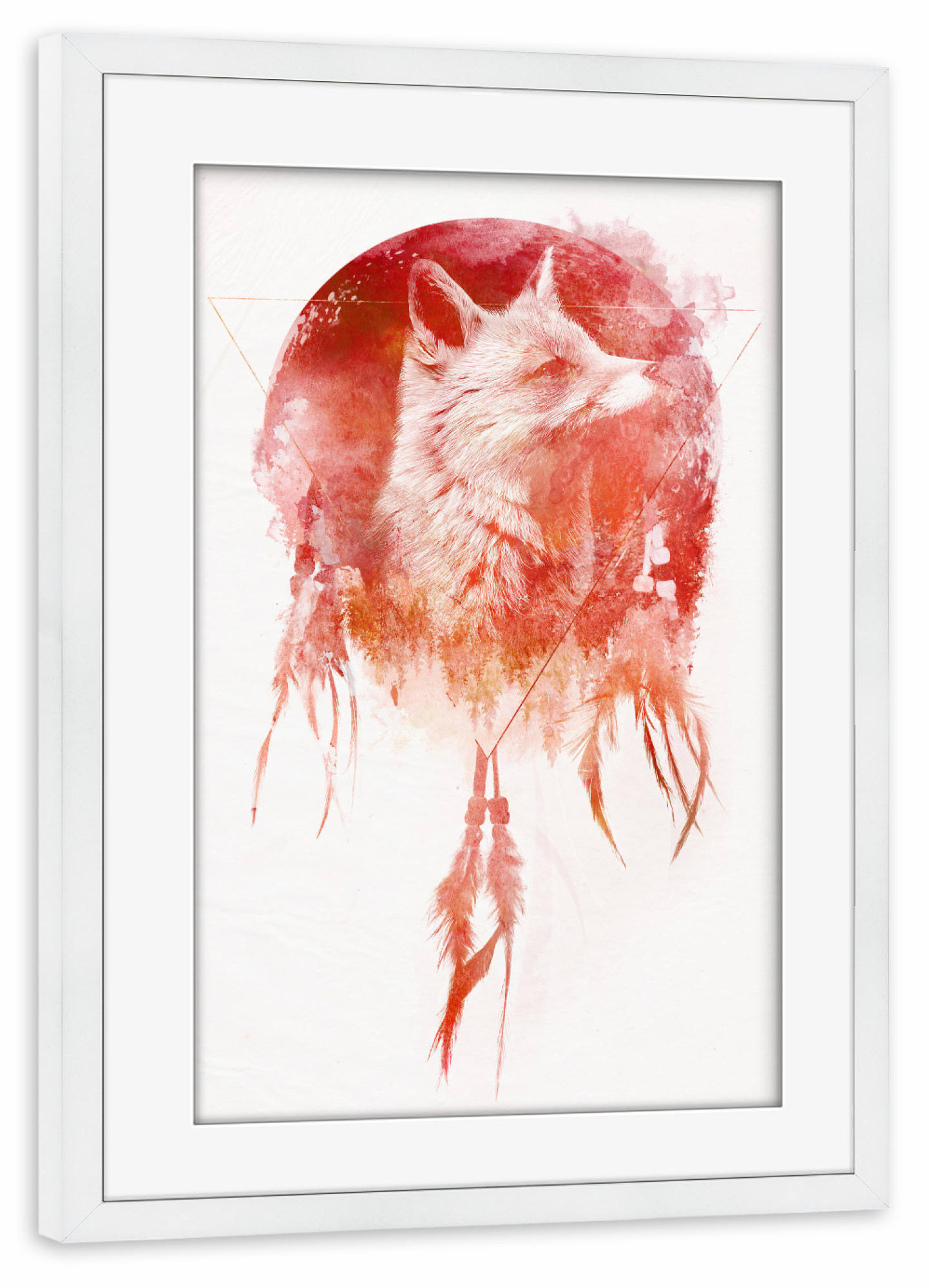 Poster mit Rahmen weiß "Mars 2" artboxONE - Tiere - Fox,Mars