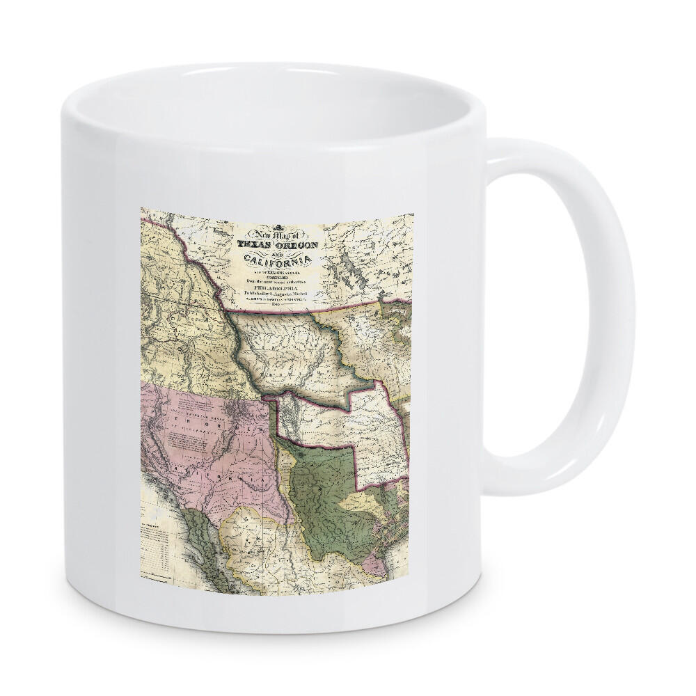 Tasse "Alte Karte von Nordamerika" artboxONE - Kartografie - Karte,Retro,Jahrgang,Bildlich,Alt,Farbe,Flach,Weltkarte,Reise,Souvenir,Amerika