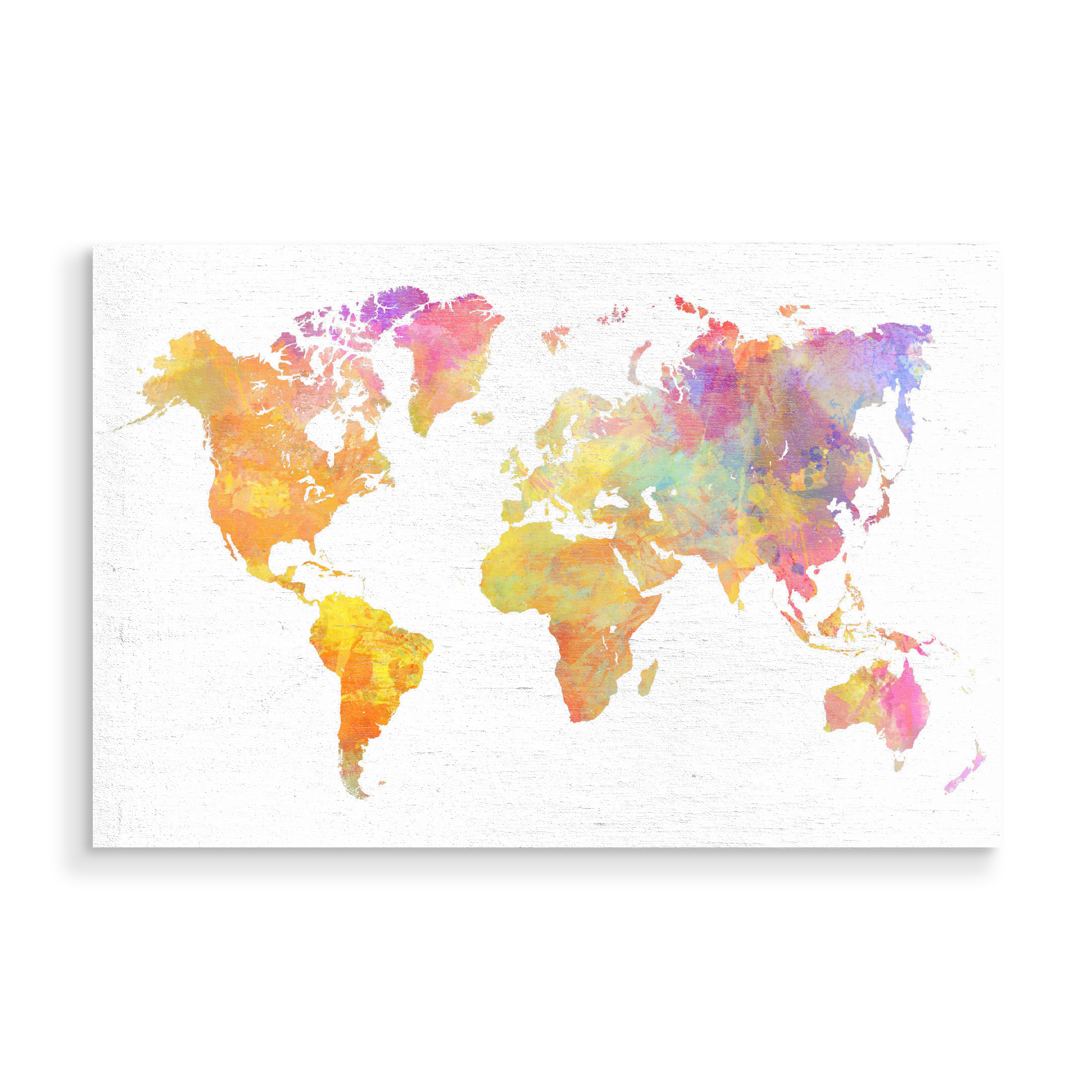 Holzbild "World map 29 pastel" artboxONE - Reise,Kartografie