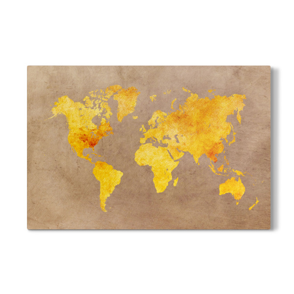 Galerie-Print "World map 25 orange" 30x20 cm artboxONE