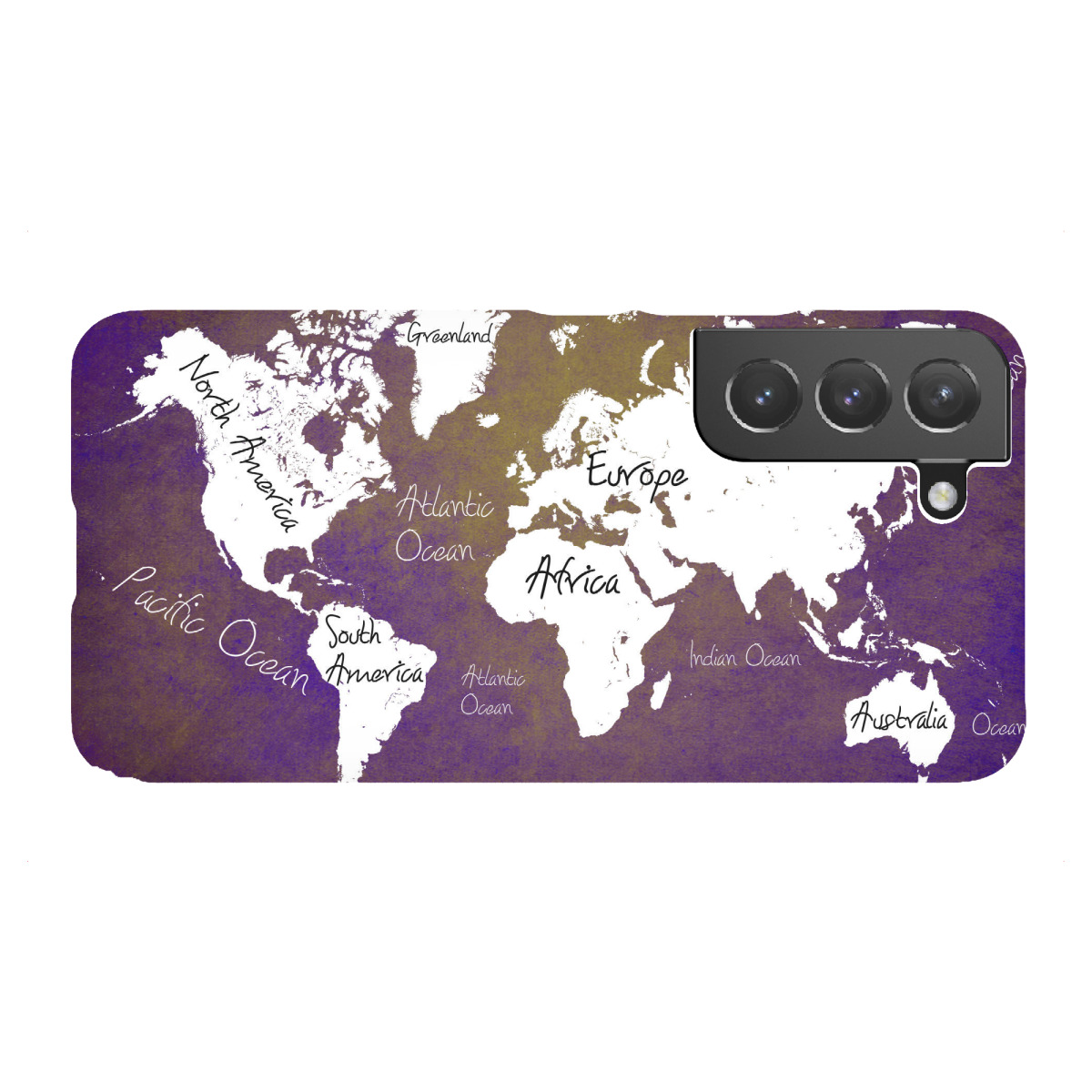 "World map 24 purple text"für Samsung Galaxy - Premium-Case Handyhülle artboxONE