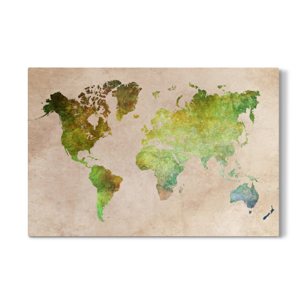 Galerie-Print "World map 17 green" 30x20 cm artboxONE