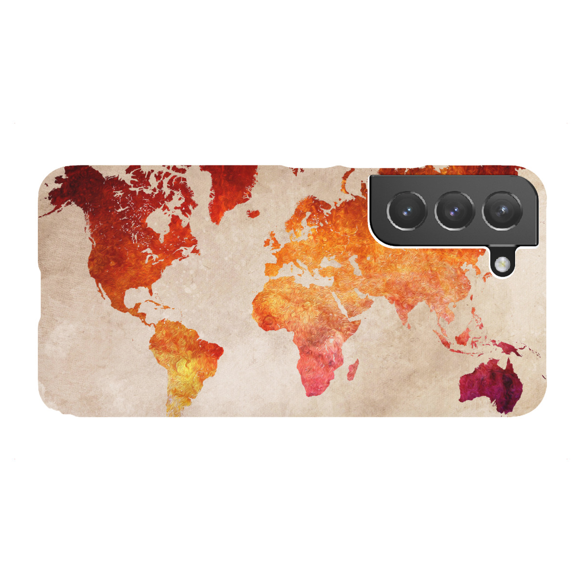"World map 15 red"für Samsung Galaxy - Premium-Case Handyhülle artboxONE