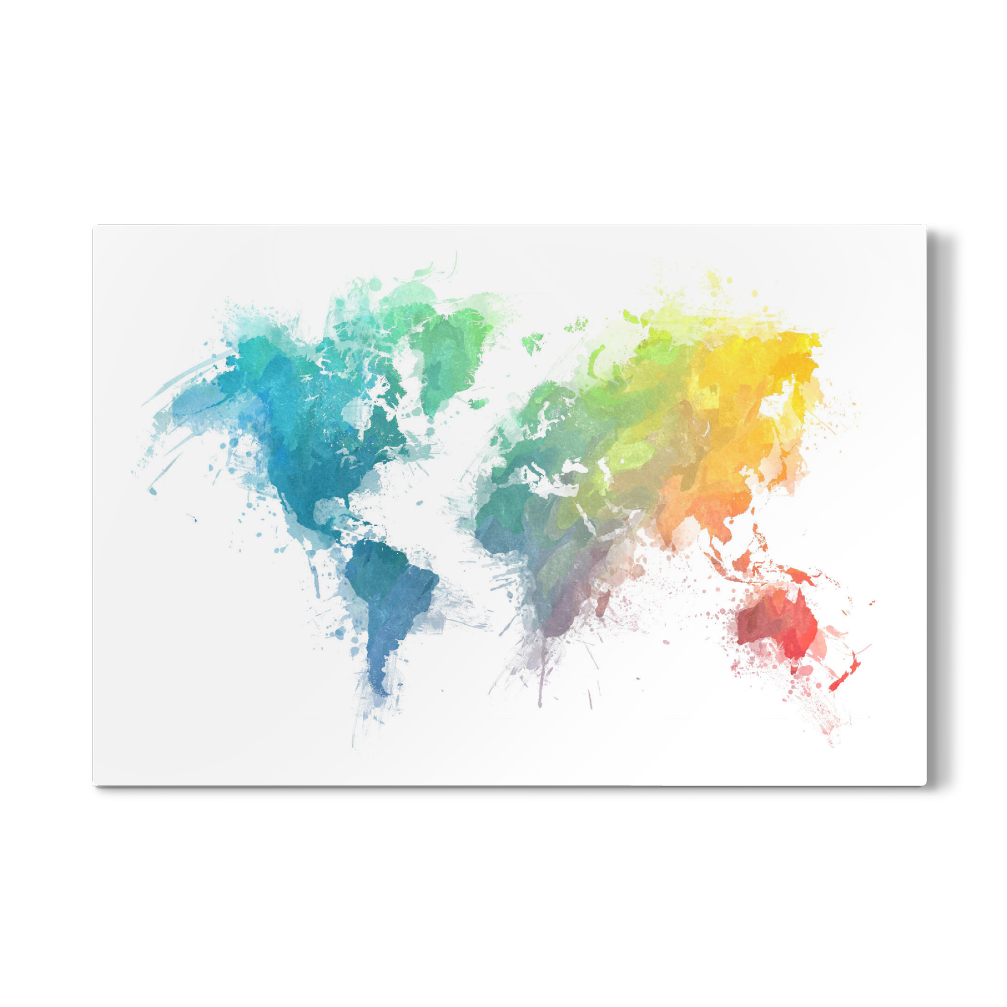 Galerie-Print "World map 14 splash color" 75x50 cm artboxONE