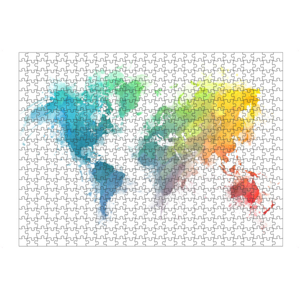 artboxONE Puzzle "World map 14 splash color" artboxONE - Reise,Kartografie