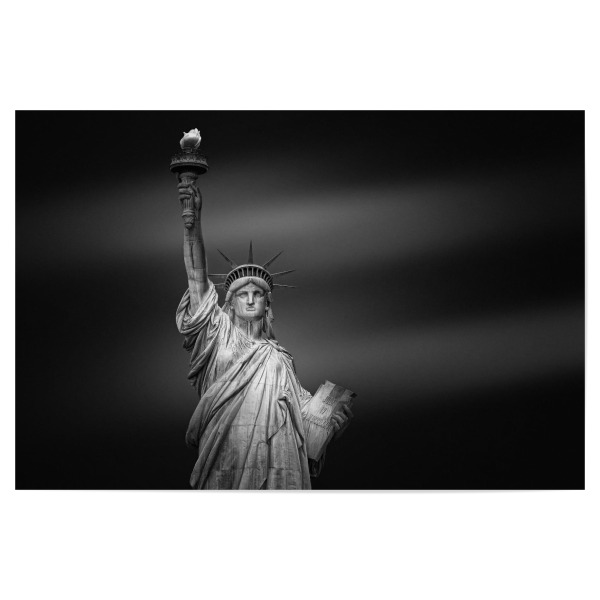 Poster 30x20 cm "Lady Liberty" artboxONE - Städte,Reise,Schwarzweiß,Architektur,Reise / Länder