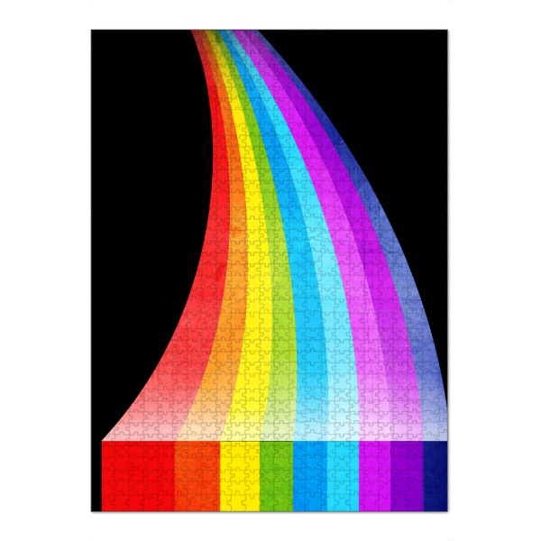 Puzzle Ravensburger "Transmission" artboxONE - Geometrie - Regenbogen,Stolz,Regenbogen farben,Regenbogen,Phantasie - Bild Regenbogen