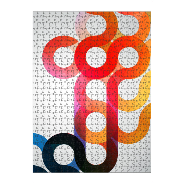Puzzle Ravensburger "Molecular Study" artboxONE - Geometrie - Muster,Bunt,Verkettung,Molekular - Bild Muster