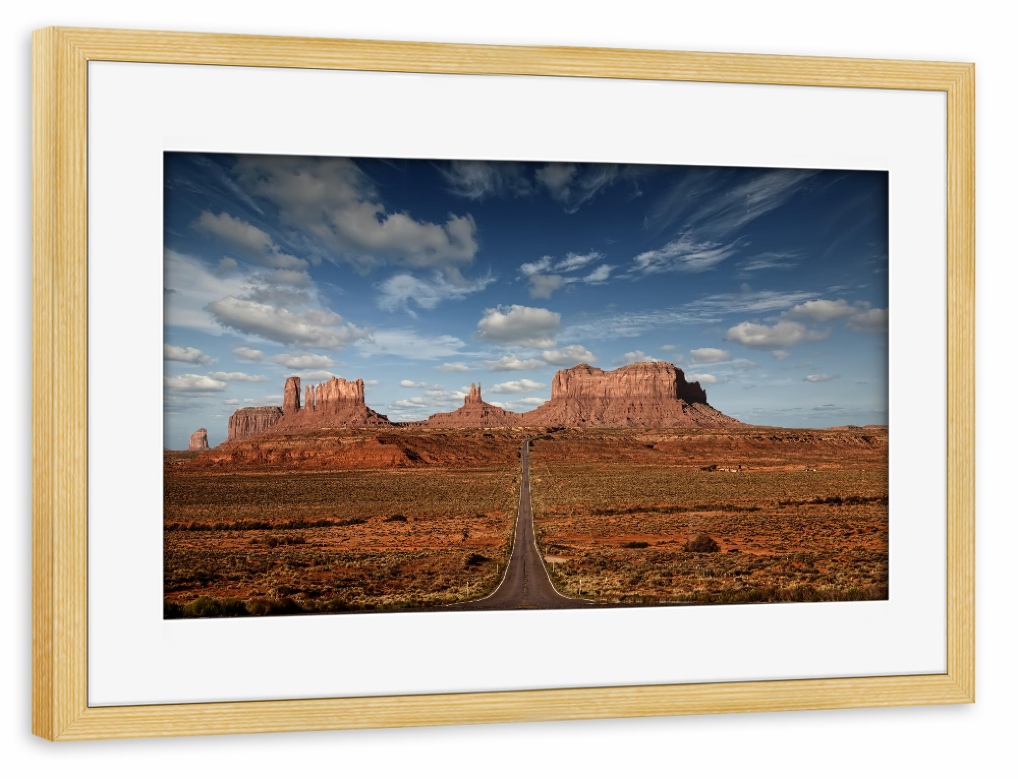 Poster mit Rahmen kiefer "Monument Valley" artboxONE - Natur,Reise,Stillleben,Reise / Länder