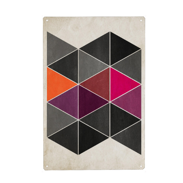 Holzbild "Schattenspiel" artboxONE - Geometrie - Dreieck,Raute,Geometrie,Welle