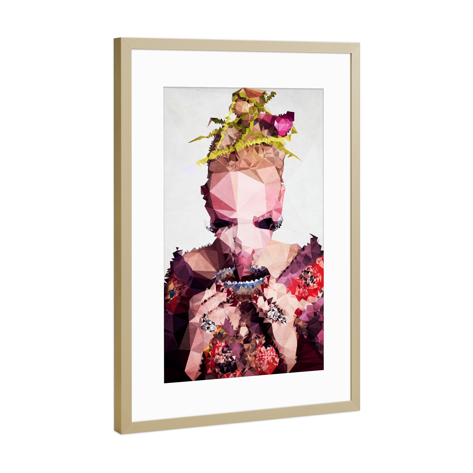Poster mit Rahmen Gold "The Geisha" artboxONE - Menschen - Geisha,Japan,Tracht,Traditionell,Tokio,Asien,Asiatin,Frau,Tee