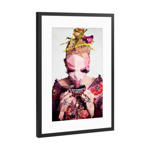 Poster mit Rahmen Schwarz (Metallic) "The Geisha" artboxONE - Menschen - Geisha,Japan,Tracht,Traditionell,Tokio,Asien,Asiatin,Frau,Tee