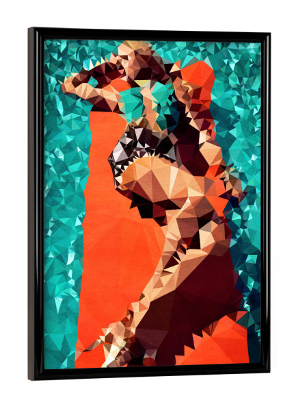 Poster mit schwarzem Rahmen "Saint Tropez" artboxONE - Menschen - Frau,Swimming pool,Baden,Badeanzug,Sexy,Pool,Poolparty,Wasser,Beine,Lange beine