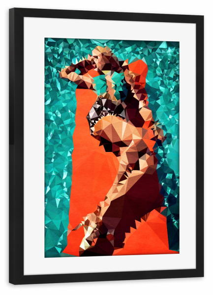 Poster mit Rahmen schwarz "Saint Tropez" artboxONE - Menschen - Frau,Swimming pool,Baden,Badeanzug,Sexy,Pool,Poolparty,Wasser,Beine,Lange beine