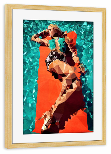 Poster mit Rahmen kiefer "Saint Tropez" artboxONE - Menschen - Frau,Swimming pool,Baden,Badeanzug,Sexy,Pool,Poolparty,Wasser,Beine,Lange beine