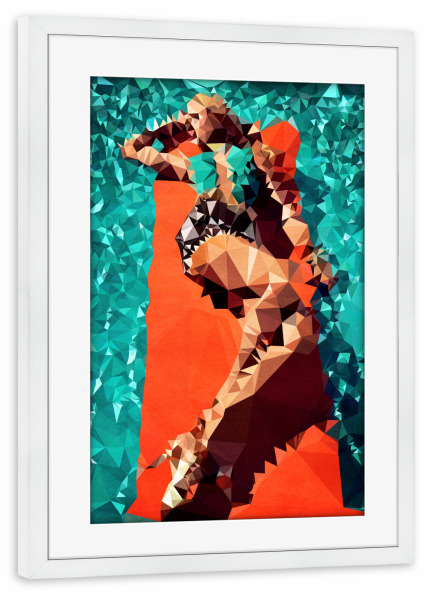 Poster mit Rahmen weiß "Saint Tropez" artboxONE - Menschen - Frau,Swimming pool,Baden,Badeanzug,Sexy,Pool,Poolparty,Wasser,Beine,Lange beine