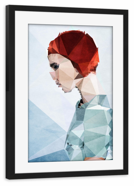 Poster mit Rahmen schwarz "Rotkäppchens Traum" artboxONE - Menschen - Frau,Mädchen,Bob