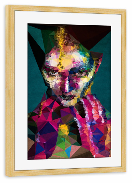 Poster mit Rahmen kiefer "Rainbow Skin" artboxONE - Menschen - Bunt,Mensch,Farbe