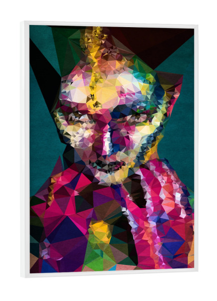 Poster mit weißem Rahmen "Rainbow Skin" artboxONE - Menschen - Bunt,Mensch,Farbe