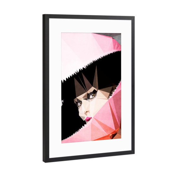 Poster mit Rahmen Schwarz (Metallic) "Oddysey To Space" artboxONE - Menschen - Frau,Mode,Sexy,Verrucht,Gefährlich