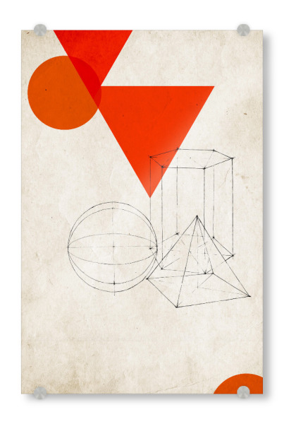 Acrylglasbild "Dimensionssalat" artboxONE - Geometrie - Dreieck,Kreis,Abstrakt