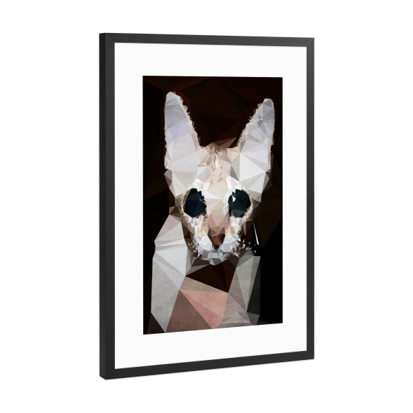 Poster mit Rahmen Schwarz (Metallic) "Cute Fatima" artboxONE - Tiere,Abstrakt - Katze,Kätzchen,Kitty,Cat