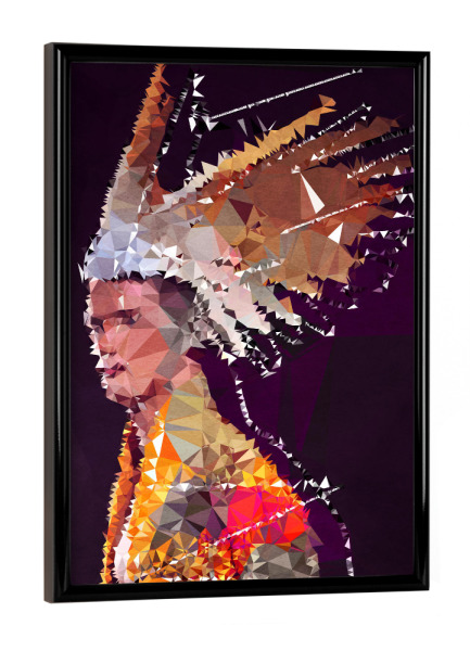 Poster mit schwarzem Rahmen "Apache" artboxONE - Abstrakt,Menschen - Indianer,Häuptling,Eingeborener,Mann