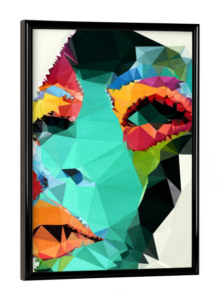 Poster mit schwarzem Rahmen "Tropical Agony" artboxONE - Abstrakt,Menschen - Frau,Frauengesicht,Lippen,Lippen,Mund