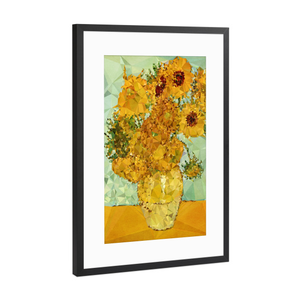 Poster mit Rahmen Schwarz (Metallic) "Symphonie" artboxONE - Floral,Abstrakt