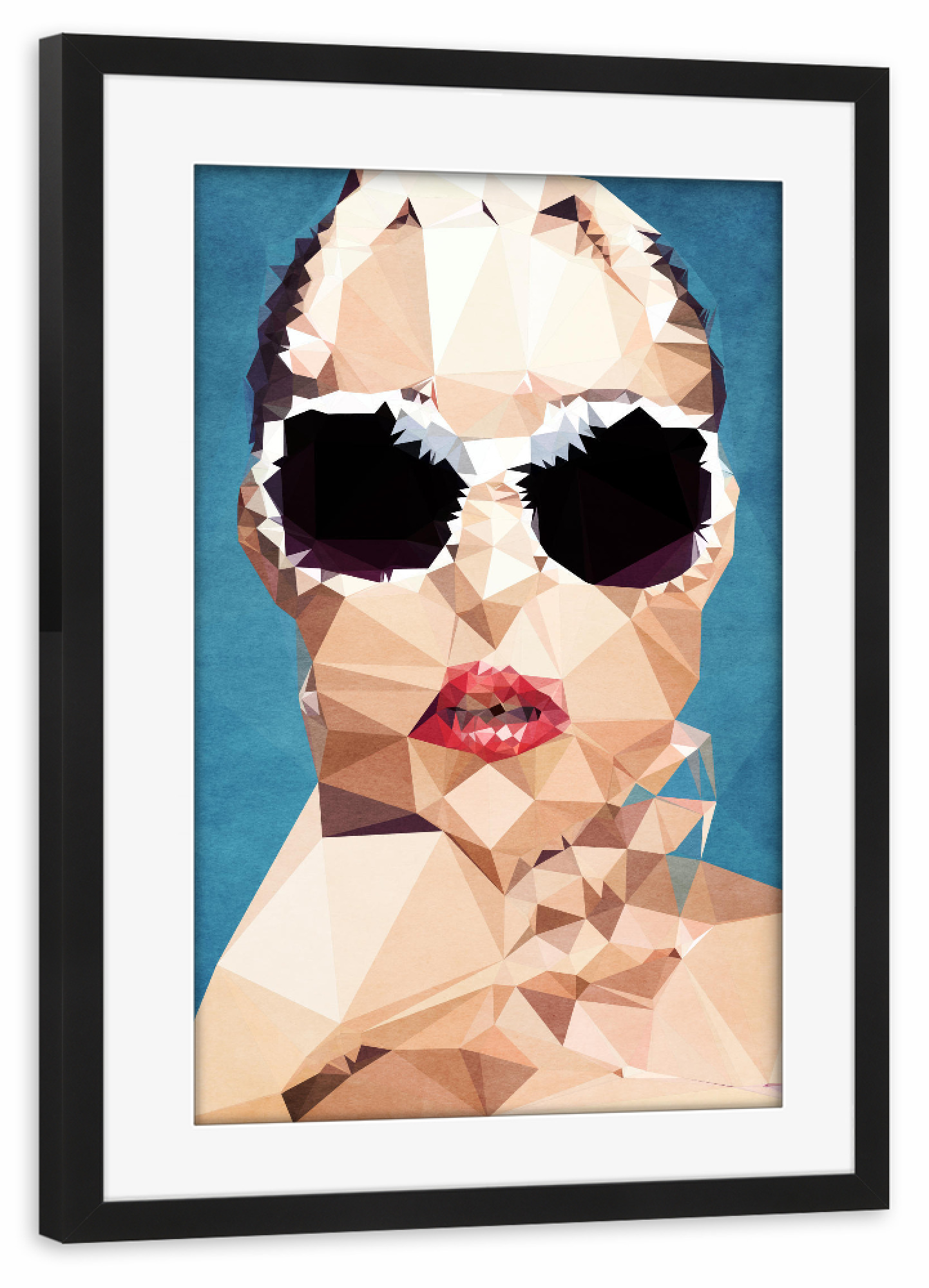 Poster mit Rahmen schwarz "Strangulations" artboxONE - Abstrakt,Menschen - Frau,Brille,Sonnenbrille,Sommer,Sommerlich