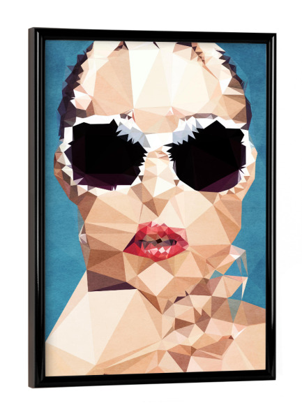 Poster mit schwarzem Rahmen "Strangulations" artboxONE - Abstrakt,Menschen - Frau,Brille,Sonnenbrille,Sommer,Sommerlich