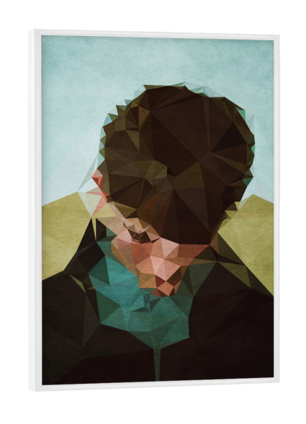 Poster mit weißem Rahmen "Sad Boy" artboxONE - Abstrakt,Menschen - Junge,Mann,Boy,Traurig,Trauer