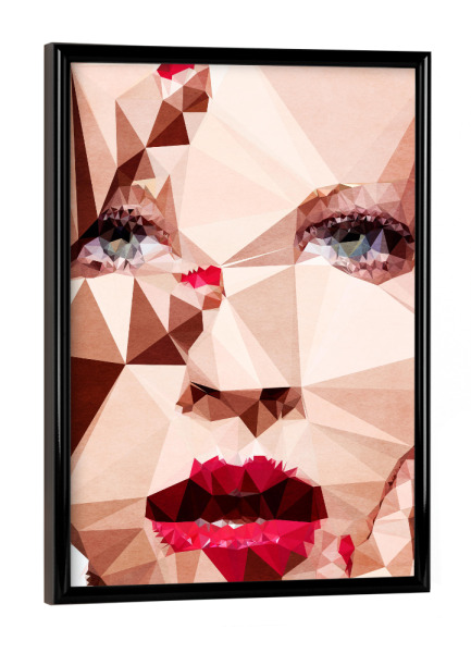 Poster mit schwarzem Rahmen "Oooooh My Gosh" artboxONE - Abstrakt,Menschen - Gesicht,Lippen,Frau,Nagellack,Nägel,Rote lippen,Roter mund,Sexy