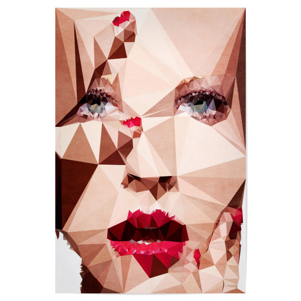 Poster 30x20 cm "Oooooh My Gosh" artboxONE - Abstrakt,Menschen - Gesicht,Lippen,Frau,Nagellack,Nägel,Rote lippen,Roter mund,Sexy