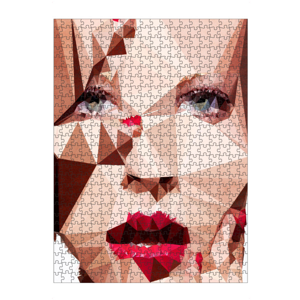 Puzzle Ravensburger "Oooooh My Gosh" artboxONE - Abstrakt,Menschen - Gesicht,Lippen,Frau,Nagellack,Nägel,Rote lippen,Roter mund,Sexy - Bild Gesicht