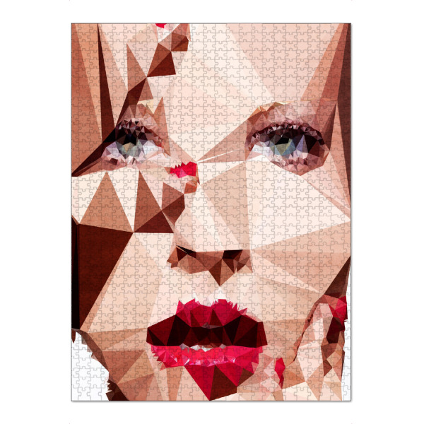 Puzzle Ravensburger "Oooooh My Gosh" artboxONE - Abstrakt,Menschen - Gesicht,Lippen,Frau,Nagellack,Nägel,Rote lippen,Roter mund,Sexy - Bild Gesicht