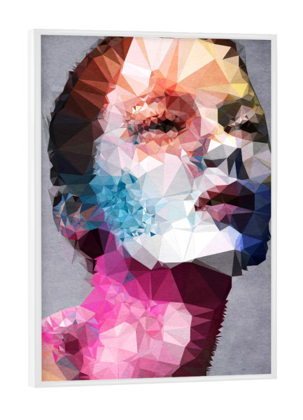 Poster mit weißem Rahmen "Massive Moment" artboxONE - Abstrakt,Menschen - Frau,Gesicht,Abstrakt