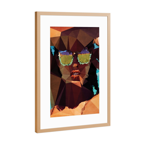 Poster mit Rahmen Kupfer "My Sunglasses" artboxONE - Abstrakt,Menschen - Frau,Sonnenbrille,Sonnenbrille,Sommer