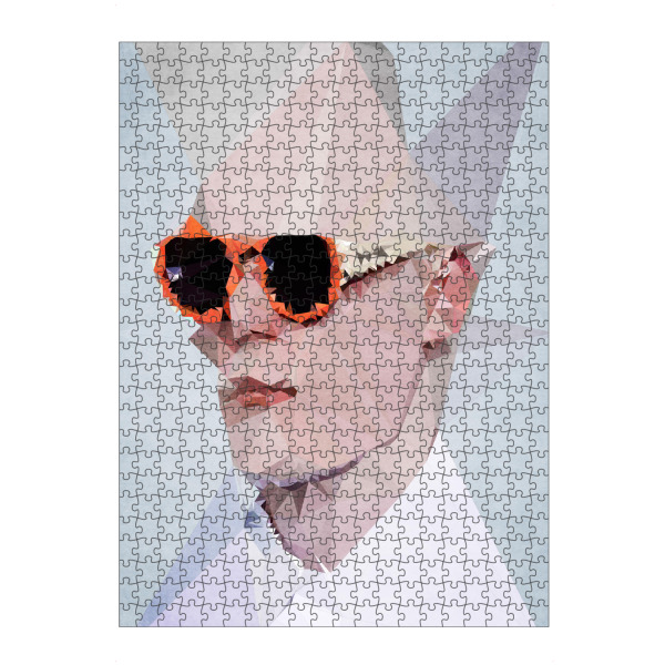 Puzzle Ravensburger "Glasses (Him)" artboxONE - Abstrakt,Menschen,Geometrie - Mann,Brille,Sonnenbrille,Sonnenbrille,Albino,Hipster - Bild Mann
