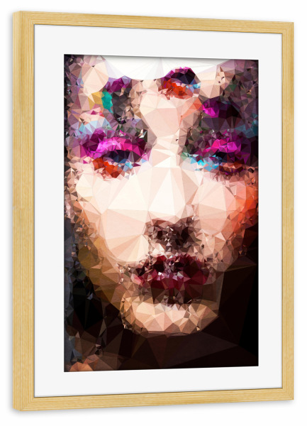 Poster mit Rahmen kiefer "Blurready at Night" artboxONE - Abstrakt,Menschen - Frau,Gesicht,Blick,Schlafzimmerblick