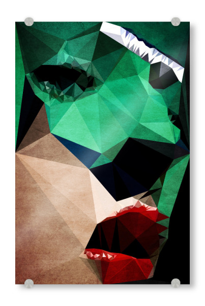 Acrylglasbild "A Darkroom Hero" artboxONE - Abstrakt,Menschen - Abstrakt,Frau,Mensch,Lippen,Mund,Erotisch,Mysteriös