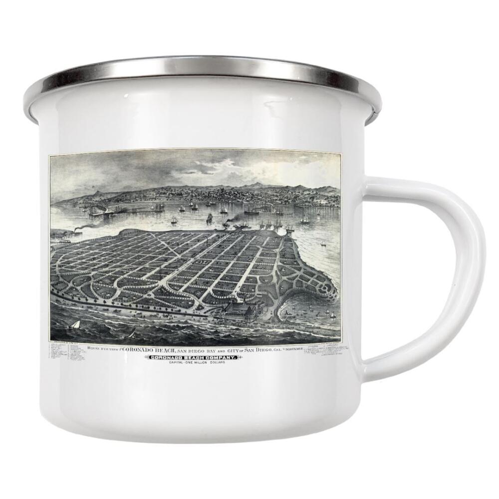 Emaille Tasse "Karte von Coronado-Kalifornien" artboxONE - Kartografie
