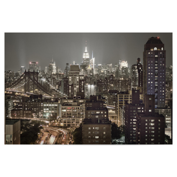 Poster "Nightlights II" artboxONE - Städte,Städte / New York,Reise,Architektur - Ny,Nyc,Manhattan,New york,Usa,Nacht,Night