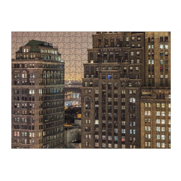 artboxONE Puzzle "Nightlights" artboxONE - Städte,Städte / New York,Reise,Architektur - Ny,Nyc,Manhattan,New york,Usa,Dame freiheit - Bild NY
