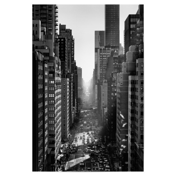 Poster "Downtown" artboxONE - Städte,Städte / New York,Reise,Schwarzweiß,Architektur,Streetart - Ny,Nyc,Manhattan,New york,Usa